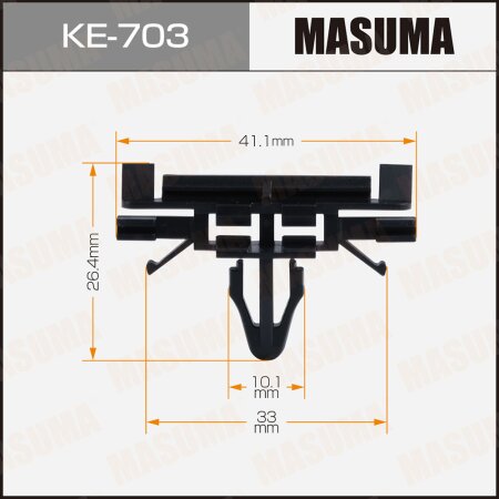 Клипса пластиковая Masuma, KE-703