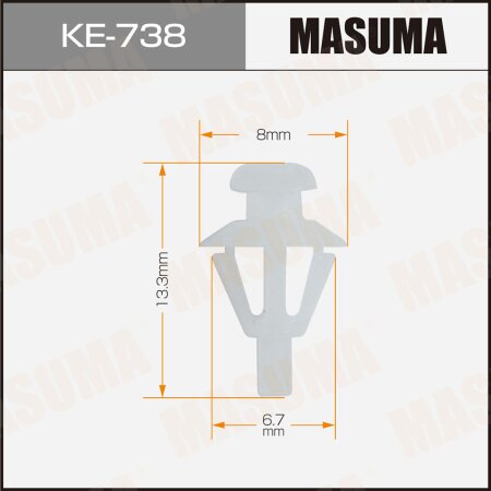 Клипса пластиковая Masuma, KE-738