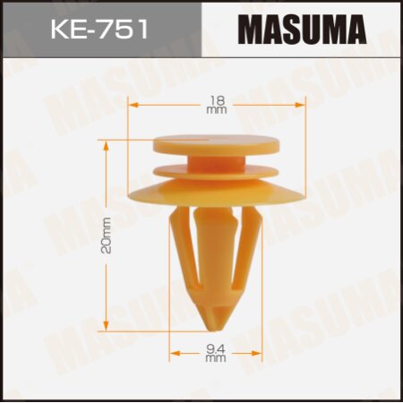 Клипса пластиковая Masuma, KE-751