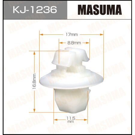 Клипса пластиковая Masuma, KJ-1236