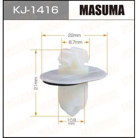 Клипса пластиковая Masuma, KJ-1416