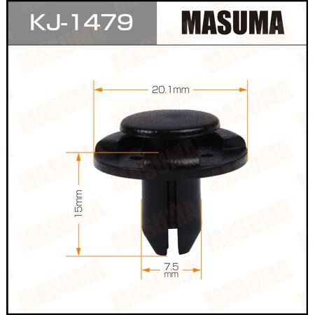 Клипса пластиковая Masuma, KJ-1479