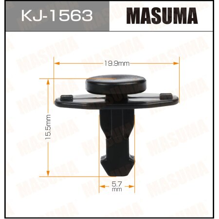 Клипса пластиковая Masuma, KJ-1563