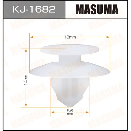 Клипса пластиковая Masuma, KJ-1682