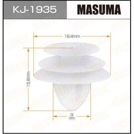 Клипса пластиковая Masuma, KJ-1935