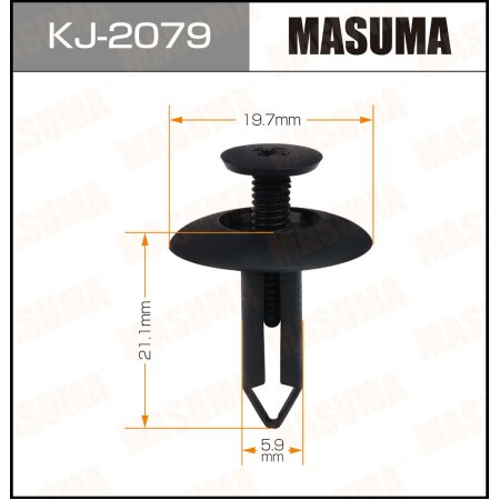 Клипса пластиковая Masuma, KJ-2079