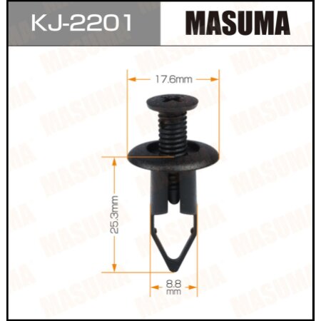 Клипса пластиковая Masuma, KJ-2201