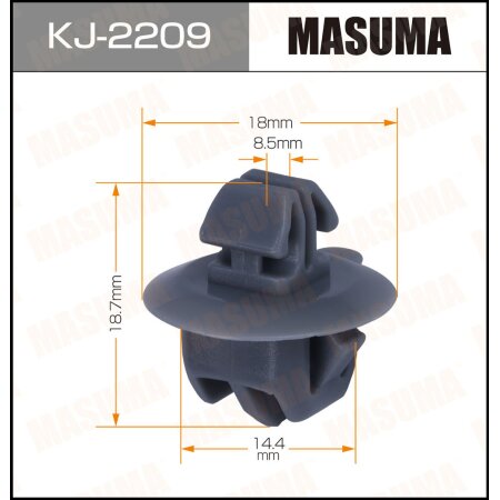 Клипса пластиковая Masuma, KJ-2209