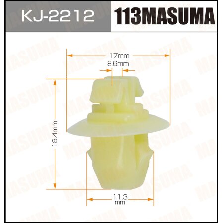 Клипса пластиковая Masuma, KJ-2212