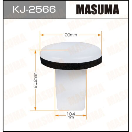 Клипса пластиковая Masuma, KJ-2566