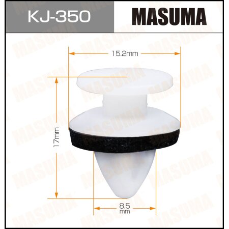 Клипса пластиковая Masuma, KJ-350