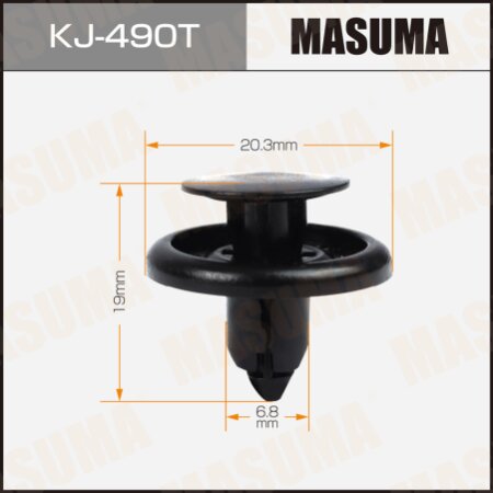 Клипса пластиковая Masuma, KJ-490