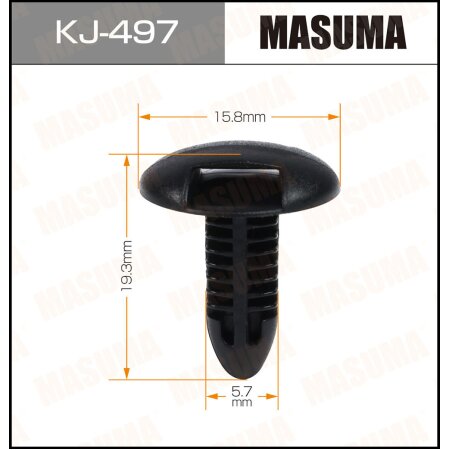 Клипса пластиковая Masuma, KJ-497