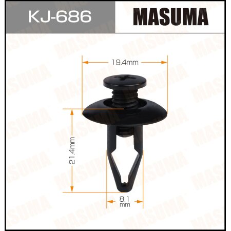 Клипса пластиковая Masuma, KJ-686