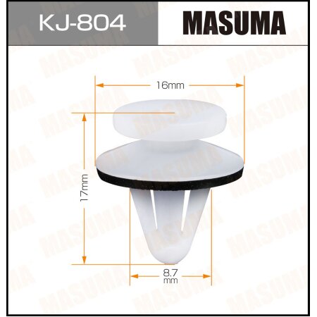 Клипса пластиковая Masuma, KJ-804