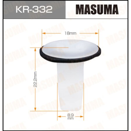 Клипса пластиковая Masuma, KR-332