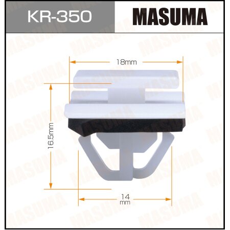 Клипса пластиковая Masuma, KR-350