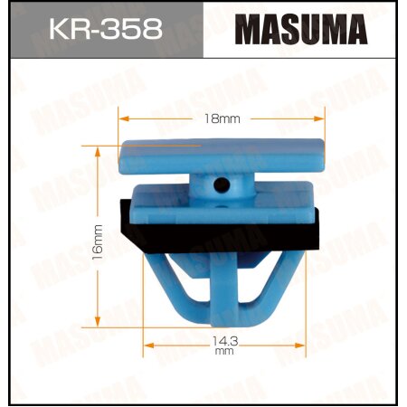 Клипса пластиковая Masuma, KR-358