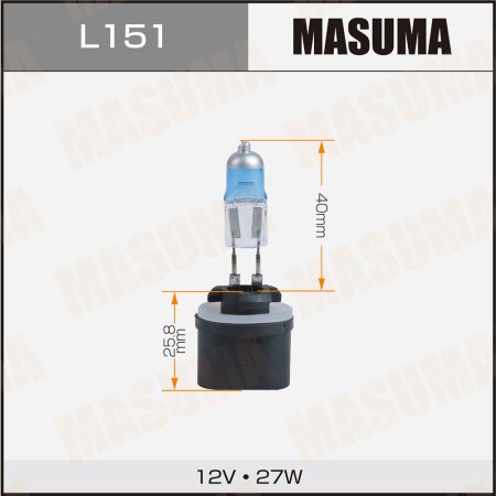 Лампа галогенная Masuma BLUE SUPER WHITE H27W/1 12V 27W, L151