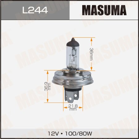 Лампа галогенная Masuma CLEARGLOW H4 12v 100/80W, L244
