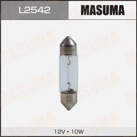 Лампа Masuma Festoon C10W (SV8,5, T10x37) 12V 10W, L2542