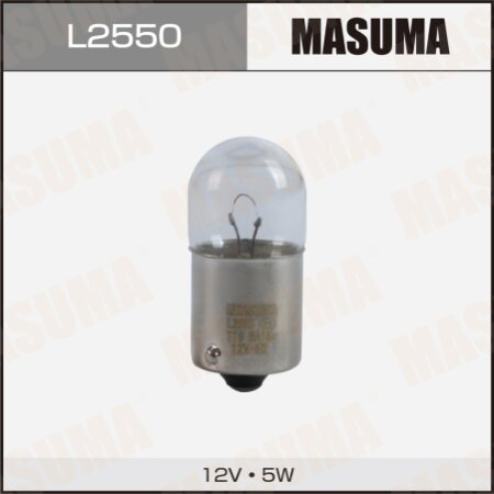 Лампа Masuma R5W (BA15s, G18) 12V 5W одноконтактная, L2550