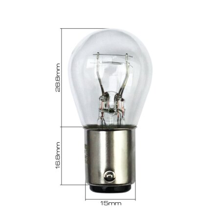 Лампа Masuma P21/5W (BAY15d, S25) 12V 21/5W BAY15d двухконтактная, L2560