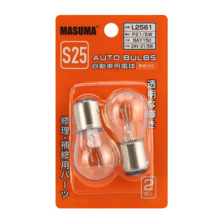 Лампа Masuma P21/5W (BAY15d, S25) 24V 21/5W BAY15d двухконтактная, L2561