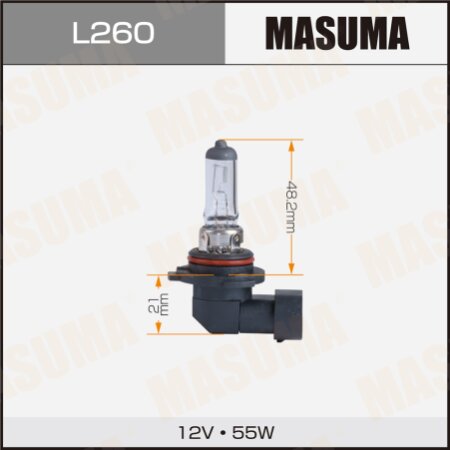 Лампа галогенная Masuma CLEARGLOW HB4 12v 55W (3000K), L260