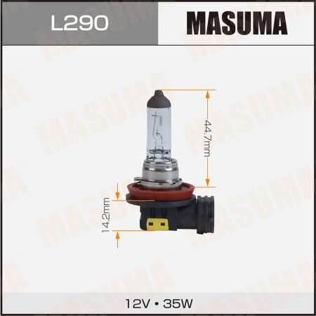 Лампа галогенная Masuma CLEARGLOW H8 12v 35W PGJ19-1, L290