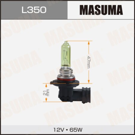 Лампа галогенная Masuma YELLOW HB3 12v 60W (2800k), L350