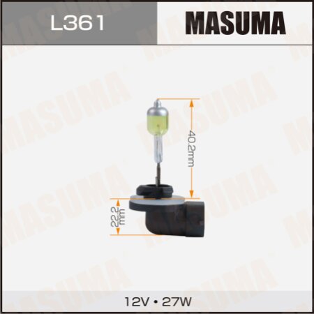 Лампа галогенная Masuma YELLOW H27W/2 12V 27W (2800k), L361