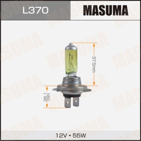 Лампа галогенная Masuma YELLOW H7 12v 55W  (2800k), L370
