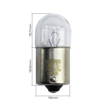 Bulb Masuma R5W (BA15s, G18) 12V 5W single pin, L550
