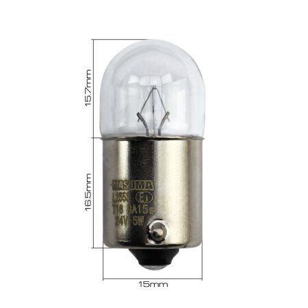 Bulb Masuma R5W (BA15s, G18) 24V 5W single pin, L553
