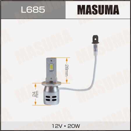 Лампы светодиодные Masuma LED H3 6000K 4000Lm PK22s, L685