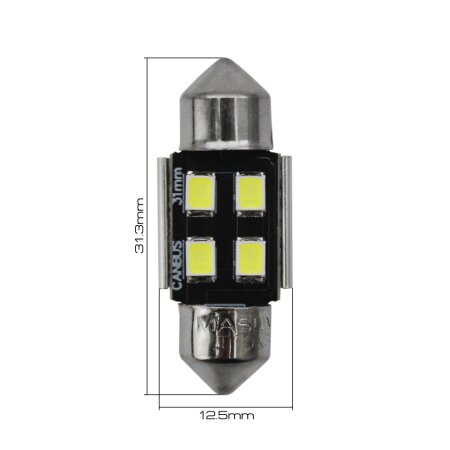 Bulbs Masuma, Festoon C5W (SV8,5, T10x31) 12V 10W (LED), L741