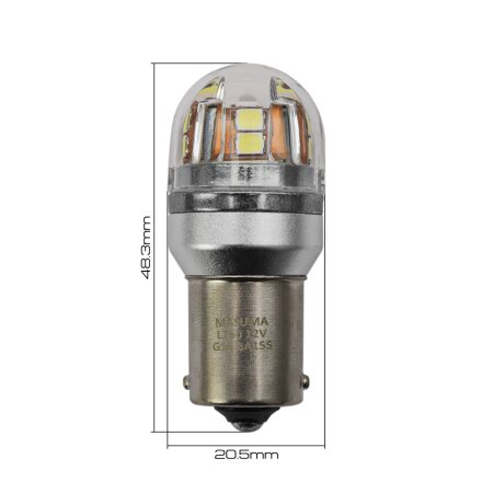 Bulbs Masuma, R5W (BA15s, G18) 12V 5W (LED) single pin, L750