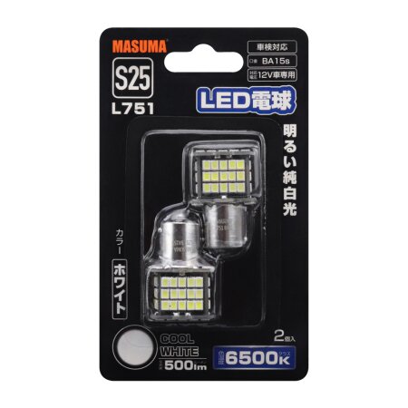 Bulbs Masuma, P21W (BA15s, S25) 12V 21W (LED) single pin, L751