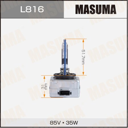 Лампа ксеноновая Masuma COOL WHITE GRADE D1R PK32d-3 85V 35W 6000K 3200Lm, L816