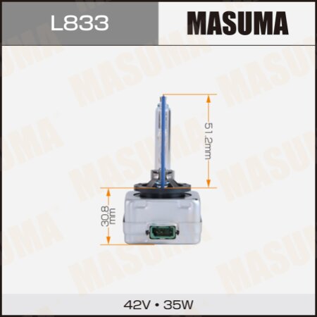 Лампа ксеноновая Masuma WHITE GRADE D3S 42V 5000k 35W 3800Lm, L833