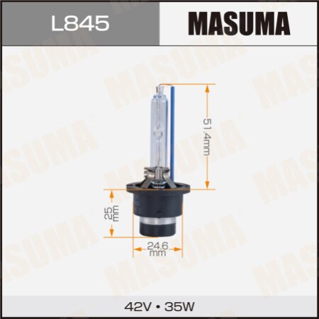 Лампа ксеноновая Masuma COOL WHITE GRADE D4S 12V 6000k 35W 3200Lm, L845