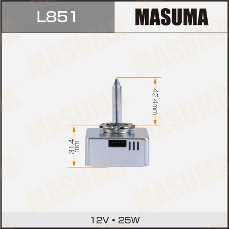 Лампа ксеноновая Masuma STANDARD GRADE D5S 12V 4300k 25W 3200Lm, L851