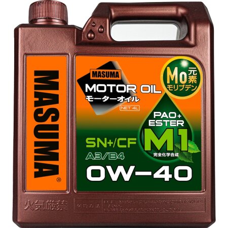 Масло моторное MASUMA 0W40 M1 SN+/CF, A3/B4 универсальное, синтетика 4л, M-1005E