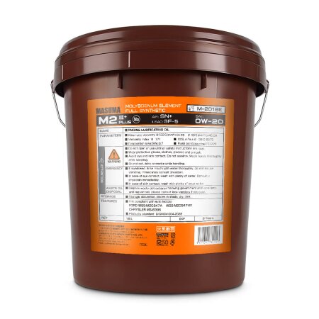 Масло моторное MASUMA 0W20 M2 SN+/GF-5 бензин, синтетика 18л, M-2018E