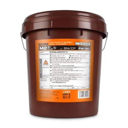 Масло моторное MASUMA 5W30 M2 SN/CF универсальное, синтетика  18л, M-2034E