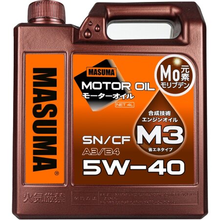 Масло моторное MASUMA 5W40 M3 SN/CF/A3B4 универсальное, полусинтетика 4л, M-3013E