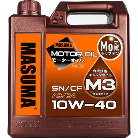 Масло моторное MASUMA 10W40 M3 SN/CF/A3B4 универсальное, полусинтетика 4л, M-3015E