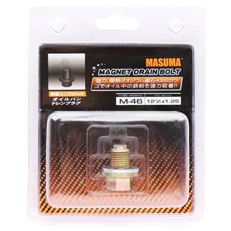 Болт (пробка) маслосливной Masuma с магнитом M12x1.25, M-46