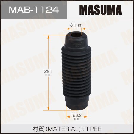 Shock absorber boot Masuma (plastic), MAB-1124